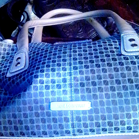 Leather Handbag Nine West mixed canvas and leather - Picture 6 of 8